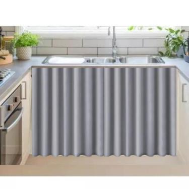 Imagem de Cortina para pia de cozinha/balcao 1,40x0,80 - J&C ACESSÓRIOS PARA COR