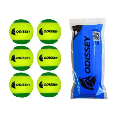 Imagem de Bola Beach Tennis Profissional Kit 6 Unidades Bolinhas Praia - Odissey