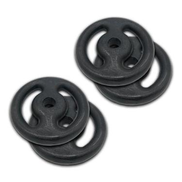 Imagem de Kit 2 pares (4 unidades) de anilha pintada 2kg - Iniciativa Fitness