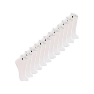 Imagem de Kit 12 Pares de Meias Infantil Cano Curto Lupo 2725-089, Branco, 30-36