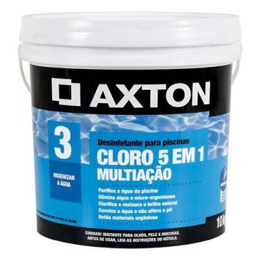 Imagem de Cloro Para Piscina Granulado 5 Em 1 Multiacao 10kg Axton
