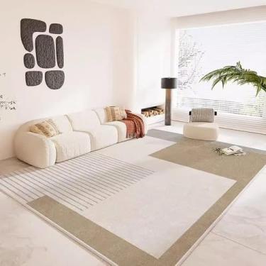 Imagem de Grande área listrada sala de estar tapete abstrato quarto casa arte cabeceira tapete macio moderno área de lazer tapetes de pelúcia, SY1048, QD, 300x400CM