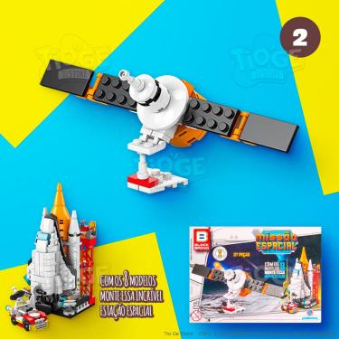 Imagem de Blocos de Montar e Desmontar Missão Espacial (Nº 2) Satélite Artificial Colecionar Estação Especial Block Brinq 37 Peças