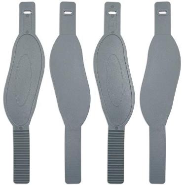 Imagem de N/A Correias de pedal universais – Alças ajustáveis duráveis para bicicleta ergométrica, bicicleta ergométrica, ciclismo em casa ou academia (cinza)