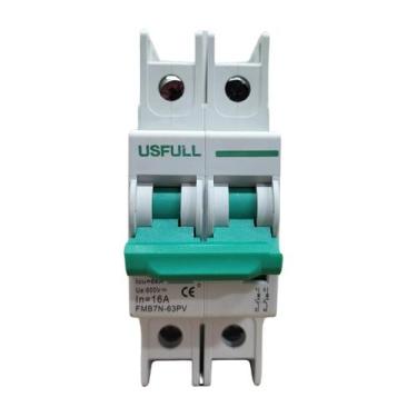Imagem de Disjuntor Bipolar Corrente Contínua 16a 600v Fotovoltaico - Usfull