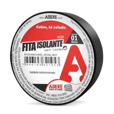 Imagem de Kit 6RL Fita Isolante 18x20mts 0,13mm Anti-Chama 912i - Adere