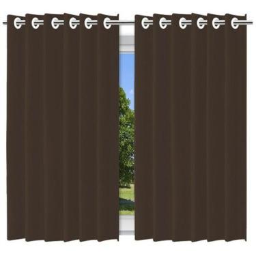 Imagem de Cortina Blackout Corta Luz 100% com Forro 2 em 1 Voil com ilhos - Vida