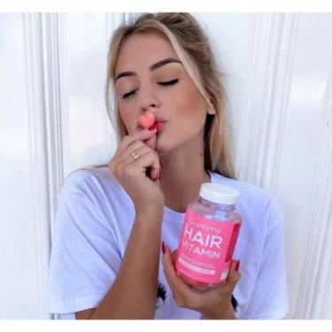Imagem de Gummy Hair Vitamin Vegetal Fortalecedor Cabelo E Unha 60 Goma De Coraç