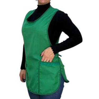 Imagem de Avental Bata Frente e Costas com dois bolsos Frontal kit 10 peças - Ar