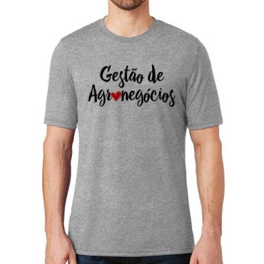 Imagem de Camiseta Gestão de agronegócios por amor - Foca na Moda, Cinza, G