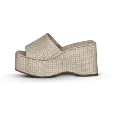 Imagem de Tamanco Plataforma Alto Ráfia Bege - Jessica Leal Shoes, Ráfia off, Wh
