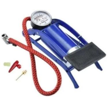 Imagem de Bomba de Ar Pedal Alta Pressão Encher Pneu colchão inflavel - A.R Vari