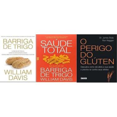 Imagem de Kit 3 Livros Gluten Barriga Trigo Saude total Perigo Do Gluten - Alaúd