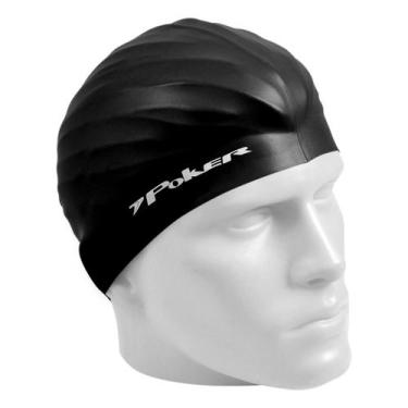 Imagem de Touca Natacao 100% Silicone Light Adulto - Poker, Preto, Un