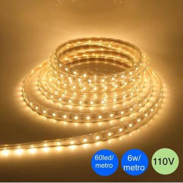 Imagem de Fita led 60 led mangueira chata 110V por metro - LEDCOM