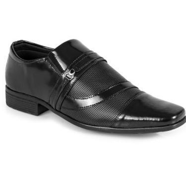 Imagem de Sapato Social Masculino Oxford Leve Com Detalhe Cracolado Verniz (SL10