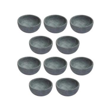 Imagem de Kit 10 Cumbuca Pedra Sabão Tigela Bowl Para Caldo Sopa 300ml - Industr