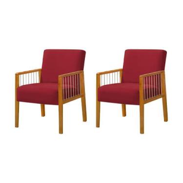 Imagem de Kit 2 Poltronas Decorativas Base em Madeira Maciça e Corda Náutica Cop