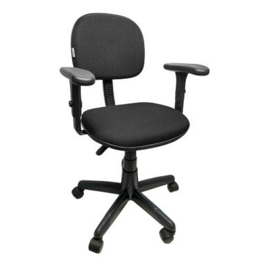 Imagem de Cadeira Secretaria Giratória De Escritório Braço Digitador Com Regulag