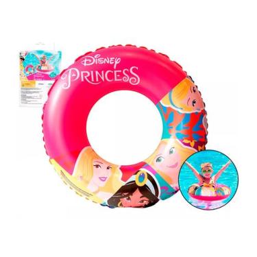 Imagem de Boia Circular Inflável Infantil Princesas 72 Cm Até 30kg - ETILUX