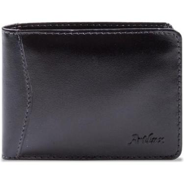 Imagem de Carteira Couro Masculina Artlux 904, Preto