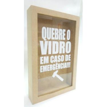 Imagem de Quadro Rolhas Cofrinho Cofre Viagem Porta Moedas 27x17cm mdf cru - son