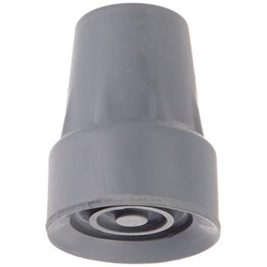 Imagem de Pontas de muleta sem látex Sammons Preston (vendidas em pares), acessórios para muletas e andadores, pontas de muleta de substituição para muletas, andadores e bengalas, base plana, pontas de muleta cinza, sem látex