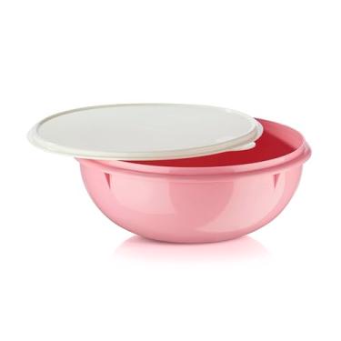 Imagem de Tupperware Tigela de mistura Fix-N-Mix de 4 litros com tampa, cor rosa vintage, pode ser lavada na lava-louças e livre de BPA (6,5 L)