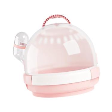 Imagem de Generic Estojo para transporte de hamster, estojo para transporte de pequenos animais, gaiola para porquinhos da Índia, abrigo para hamster de inverno, gaiola, Rosa