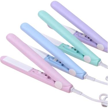 Imagem de Mini Chapinha Prancha de Cabelo Portátil para Franja e Barba - Alisador Compacto Premium, Kit Viagem com Bolsa,