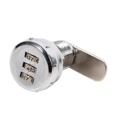 Imagem de Fechadura de Segurança de Aço Inoxidável, Fechadura Codificada Com Senha, Fechadura Codificada de Gabinete de Combinação de 3 Dígitos, Fechadura Com Senha para Armários de Aço e