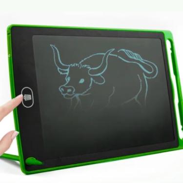 Imagem de Tablet Lousa Mágica Infantil Educativo Escrever E Desenhar Estudo brinquedo infantil, parece tablet, criança feliz, presente infantil, Aprendizado Bloco De Notas- TYDA (VERDE)