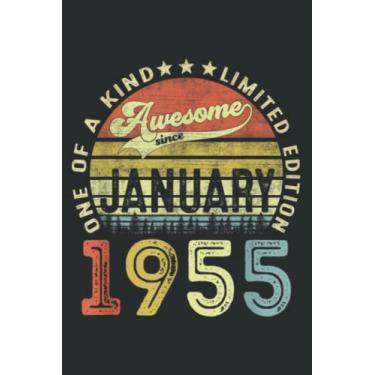 Imagem de 67 Year Old 67Th Birthday Gifts Awesome Since January 1955 Nice: Lined Notebook: 6" x 9", 120 Pages, Lined Journal Notebook Birthday Gift Present.