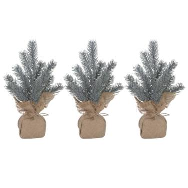 Imagem de Kit 3 Mini Pinheiro Rustico 23cm Enfeite Juta Galhos Arvore de Natal Decoracao Premium