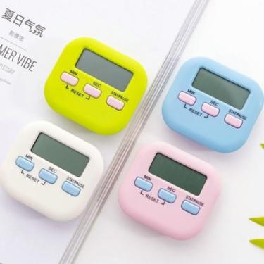 Imagem de Mini Timer Digital Temporizador Cronômetro Cozinha Relógio Imã - Tubarão Stores