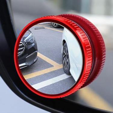 Imagem de LKMM Espelho de ré para carro: Espelho redondo pequeno tipo ventosa para carro, ajustável em 360 graus, grande campo de visão espelho auxiliar de ponto cego grande angular 2