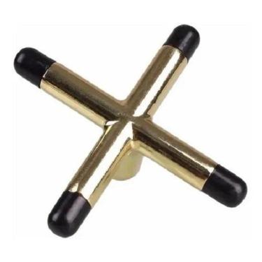 Imagem de Cruzeta Alongador Taco De Bilhar Sinuca Metal Dourada