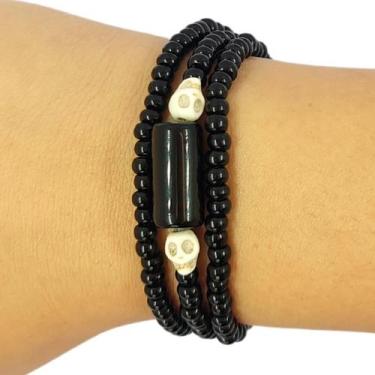 Imagem de Pulseira Guia de Proteção Exú Caveira - Balaio de Santo, 17 cm