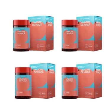 Imagem de Kit 4 Vinagre De Maçã 100% Orgânico 60 Cápsulas - Fortlife