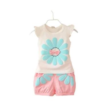 Imagem de Conjunto de 2 Peças Verão para Meninas (1 a 4 anos) - Design Girassol,