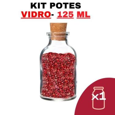 Imagem de Kit Potes de Temperos Condimentos De Vidro 125ml - Senhora Madeira, 1