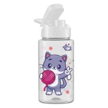 Imagem de Garrafa Infantil 500 Ml Modelos Água Plástico Squeeze Escola - Bandeir