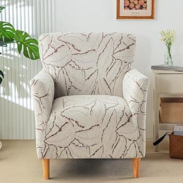 Imagem de Capas para móveis de sala de estar, capas elásticas para poltronas e sofás com braços, laváveis ​​à máquina, decoração moderna para casa(Khaki)