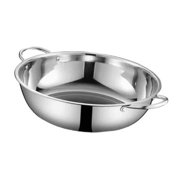 Imagem de Ｂｅｓｇａ Pote de sopa Ponto de aço inoxidável panelas de panela quente com alça, panela de macarrão Raman, estoque para festas, restaurantes, acampamento, 34 Cm