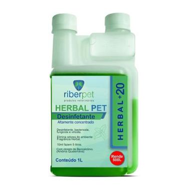 Imagem de Herbal Pet 20 Desinfetante Concentrado Rende 500L Frasco 1L - Multipli