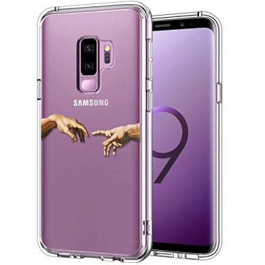Imagem de ICEDIO Capa para Galaxy S9+ Plus transparente com designs modernos, estampas florais fofas para meninas e mulheres, capa protetora de TPU macio de ajuste fino para Samsung Galaxy S9 Plus Hunger for