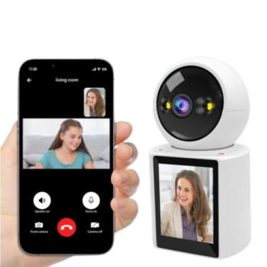 Imagem de Babá Eletrônica com Câmera Wi-Fi Inteligente Full HD 1080p – Visão Noturna, Detecção de Choro, Áudio Bidirecional, Alarme e Videochamada para Monitorar o Bebê com Segurança