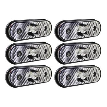 Imagem de 6 Lanterna Lateral para Caminhão Carreta Facchini LED BIVOLT CR - Prim