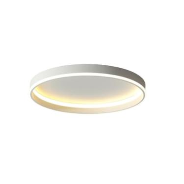 Imagem de Plafon Branco Bello Metal Redondo 36W 40cm Luz Indireta 3000K Acabamento Premium em Metal Econômico e Sofisticado