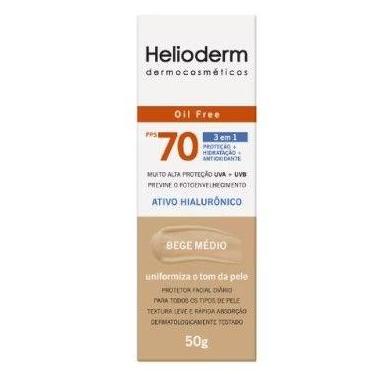 Imagem de Protetor Facial Helioderm Fps70 Bege Médio 50g - Kley Hertz
